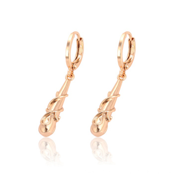96579 xuping new arrival fashion special design 18k gold color women's drop earrings